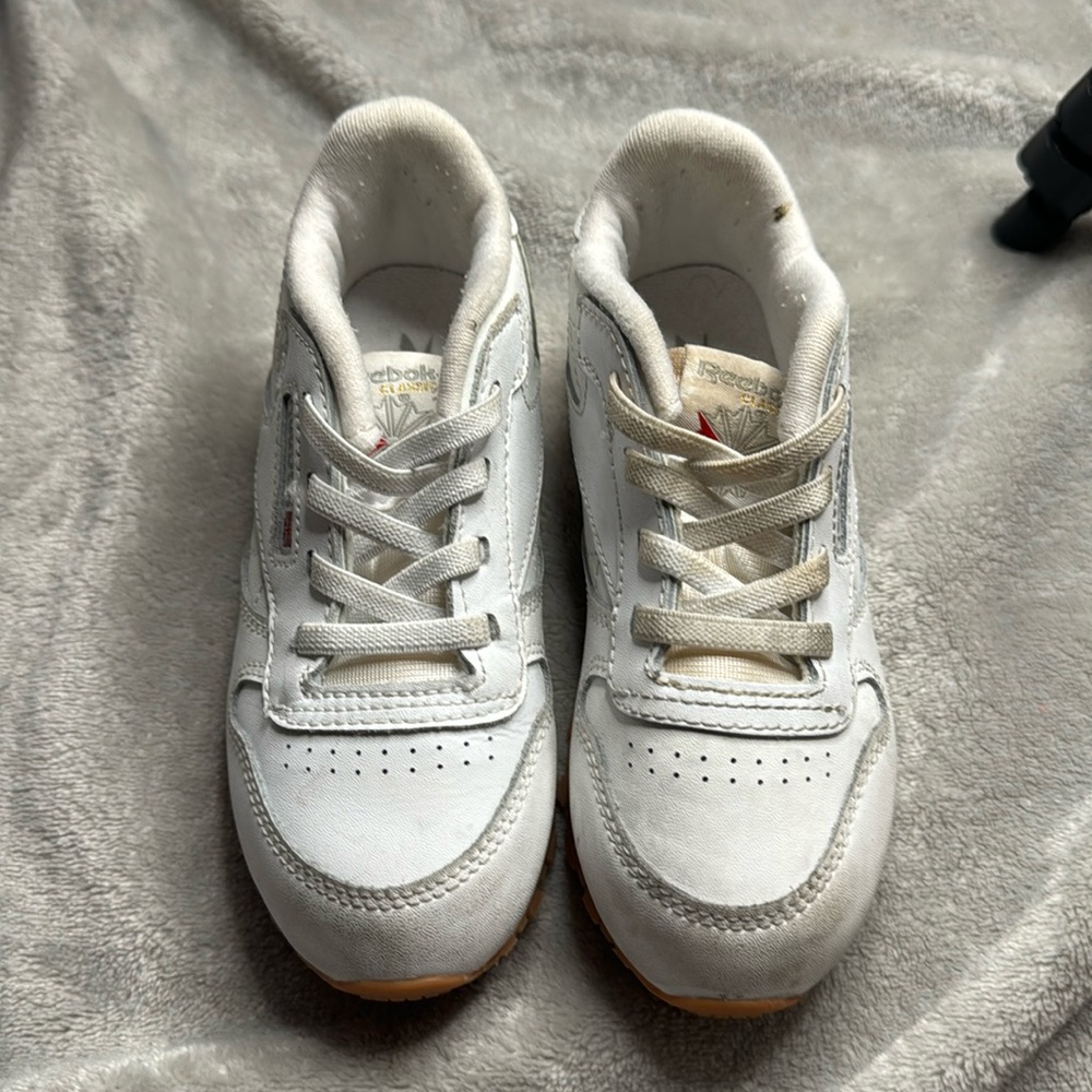 Toddler boy white reeboks